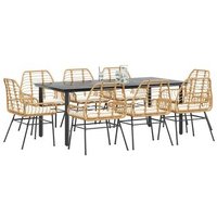 Juego de Cojines de Ratán Sintético 9 piezas V6868 Unico