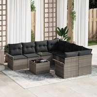 Conjunto de Sofás de Jardín de 9 Piezas