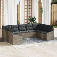 Juego de Sofá de Jardín de Ratán para 9 Piezas