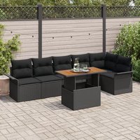 Conjunto de comedor de jardín Ratán Polietileno