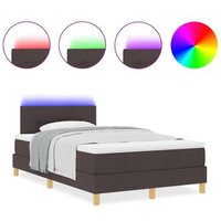 Cama con somier, colchón y led 120x200 cm, tela V4796