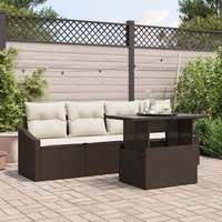 Sofá de Jardín de 5 Piezas V8446 Ratán