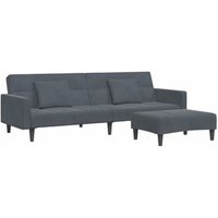 Sofá cama de 2 plazas con taburete terciopelo V1521