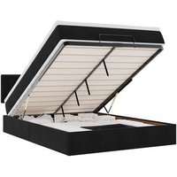 Estructura Cama Otomana Colchón Terciopelo 140x200 cm V7102