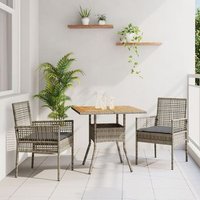 Conjunto de Comedor de Jardín de Ratán Polímero