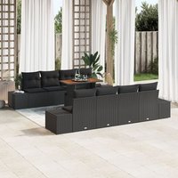 Conjunto De Sofá De Jardín De 7 Piezas Con Cojines Ratán