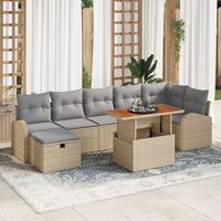 Sofá de Jardín Conjunto de 8 Piezas