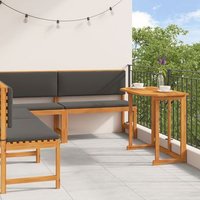 Conjunto de Comedor para Jardín de 4 Piezas con Cojines