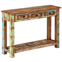 Mesa Consola Madera Maciza Reciclada 110x30x76 Cm V5604