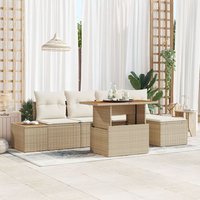 Conjunto de Sofá de Jardín para 6 Personas