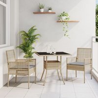 Conjunto de Comedor de Jardín de Ratán Sintético V1495