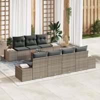 Conjunto de Sofá de Jardín 8 piezas V0304 Unico Acacia Polirattan