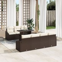 Conjunto de Sofá de Jardín de Rattan Set de 8 V8842 Unico