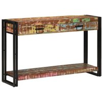 Mesa Consola 120x33x75 cm Madera Maciza Recuperada V1773 Unico