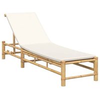 Tumbona con Cojines Bambú V6685