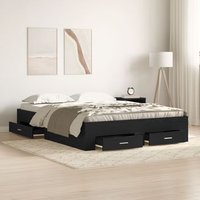 Cama con Cajones Roble 135x190 cm Madera Engineered V1405
