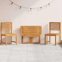 Conjunto de Bistro de Jardín de Madera Maciza de Acacia