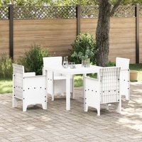Conjunto de Comedor de Jardín de 5 Piezas Poliratán