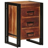 Mesita De Noche 40x40x59 Cm Madera Sólida De Acacia V1735