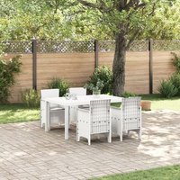 Conjunto de comedor de jardín de 5 piezas con cojines de rattan sintético V6561