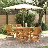 Conjunto de Comedor de Jardín de Madera Maciza de Teca V5850