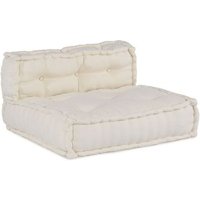 Sofá Modular Puff Tapizado Crema de 4 Plazas