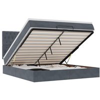 Estructura Cama Otomana con Colchón de Terciopelo V3416 160x200 cm