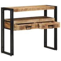 Mesa Auxiliar 90x33x75 cm Madera Maciza con Mango y Metal V1841