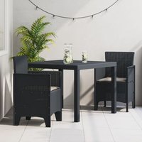 Conjunto de Comedor al Aire Libre Gris Oscuro