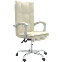 Silla de Oficina Reclinable de Cuero Sintético Vidaxl