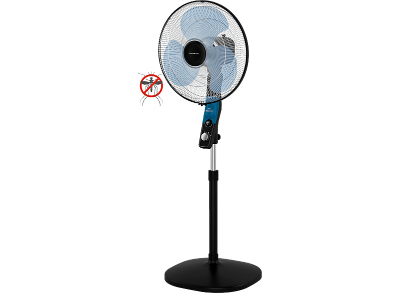 Ventilador de pie Rowenta VU4420F2, 60W, 1.3m, 55m³/min, 54 dB, 3 velocidades, función antimosquitos