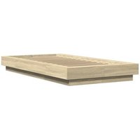 Estructura de Cama con Luces LED de Madera Roble Sonoma 100x200 cm