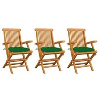 Sillas de Jardín Vidaxl de Madera Maciza de Teca