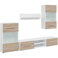 Muebles de TV de 5 Piezas con Iluminación LED