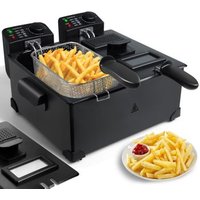 Freidora de Aire Doble Cubeta 6L 3600W Aigostar Feast