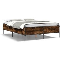 Estructura de Cama de Madera Roble 160x200 cm Vidaxl