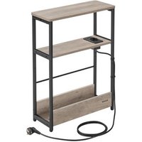 Mesa Auxiliar Estrecha Con Enchufe Integrado