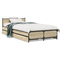 Cama con cajones de madera de ingeniería 75x190 cm Vidaxl