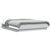 Estructura de cama con LED de madera Ingeniería Vidaxl 140x190 cm
