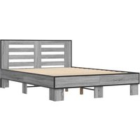 Estructura Cama Madera Ingeniería Metal Sonoma 120x190 cm