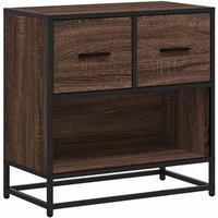 Mesita de Noche Roble Marrón 60x31x60 Cm