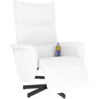 Sillón Reclinable con Masaje y Reposapiés de Cuero Sintético Vidaxl