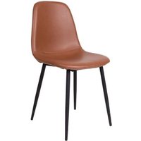 Silla de Comedor en Cuero Sintético con Pies Negros