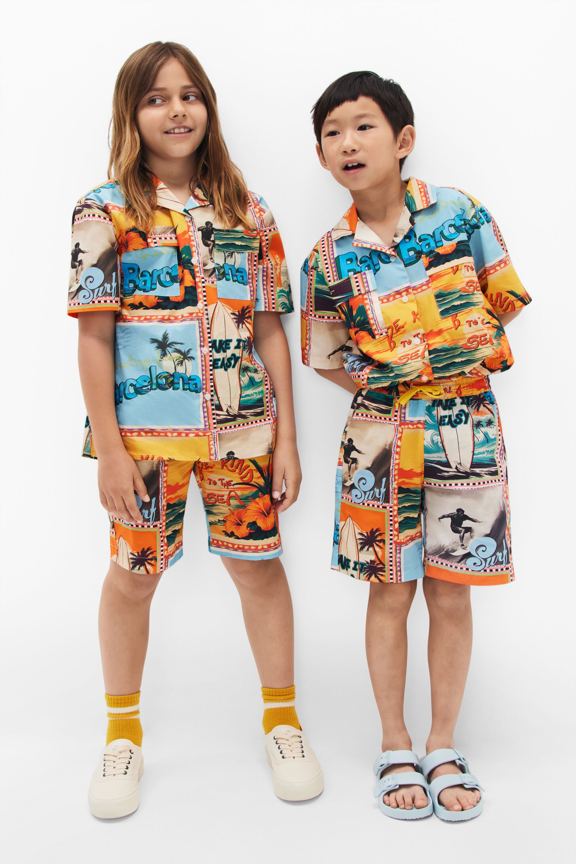 Desigual Camisa Postales Tropicales Hombre