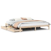 Estructura de cama con cajones de madera maciza de pino 180x200 cm - Vidaxl