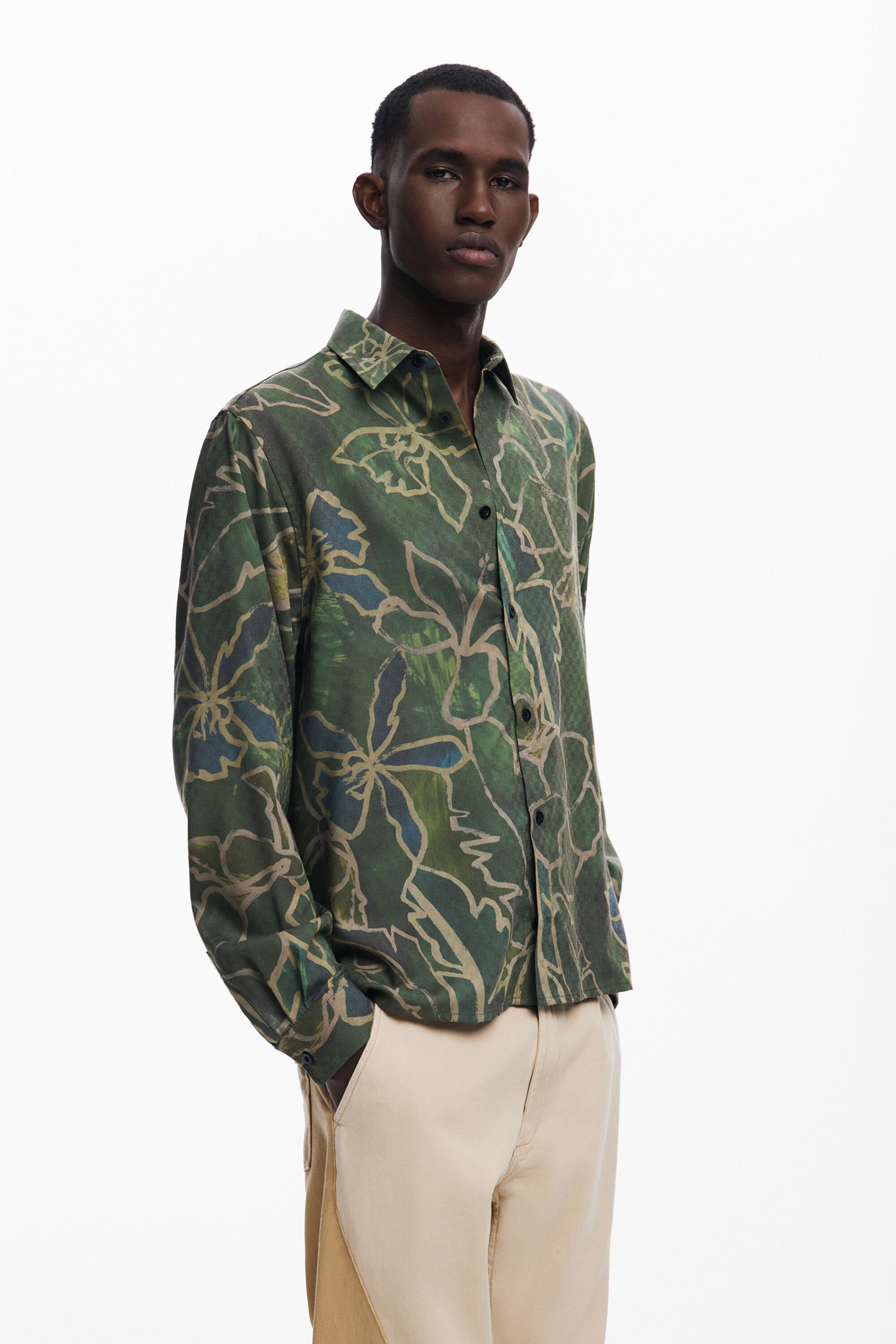 Camisa manga larga Desigual bosque para hombre