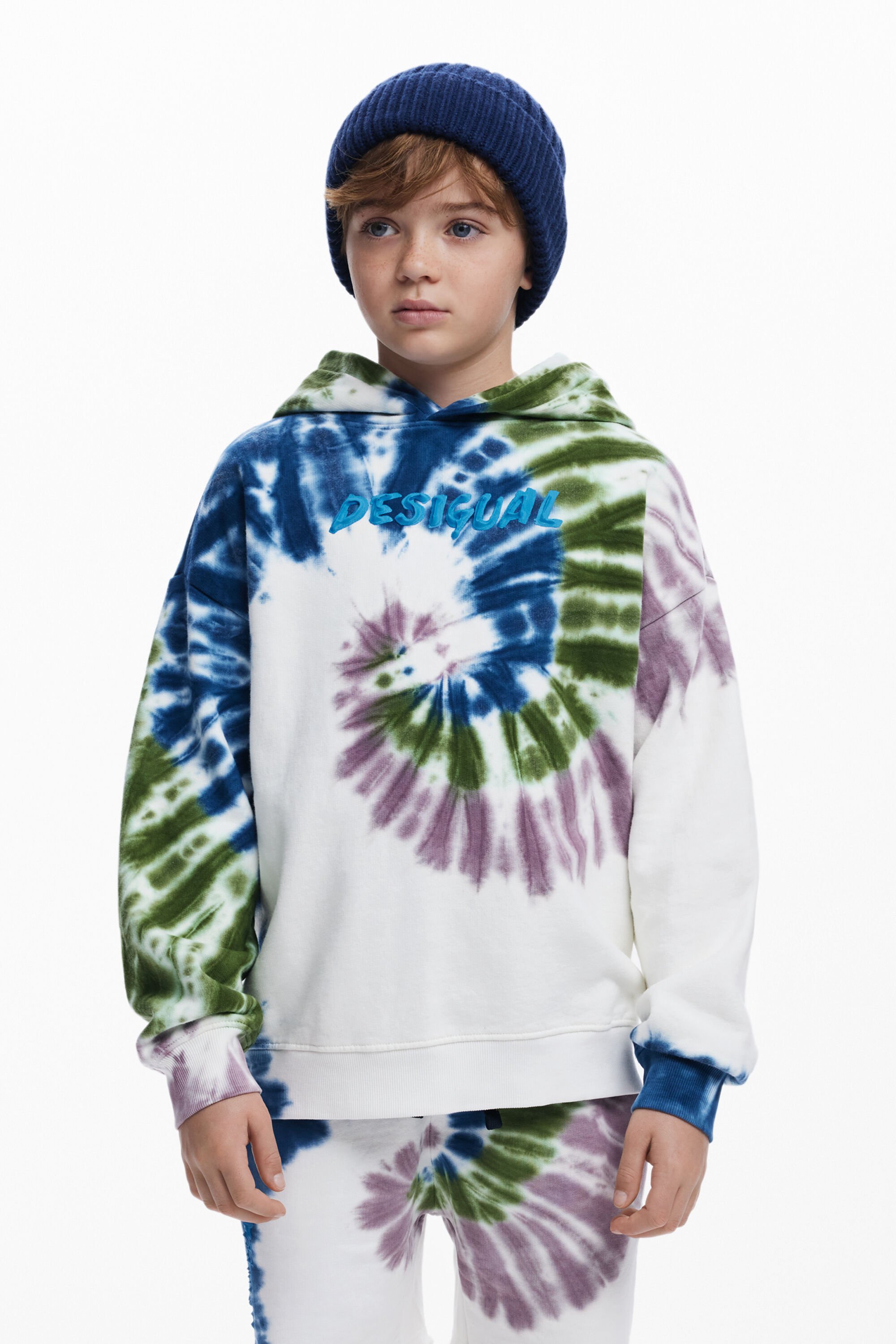 Sudadera Desigual Tie-Dye con Logo para Hombre