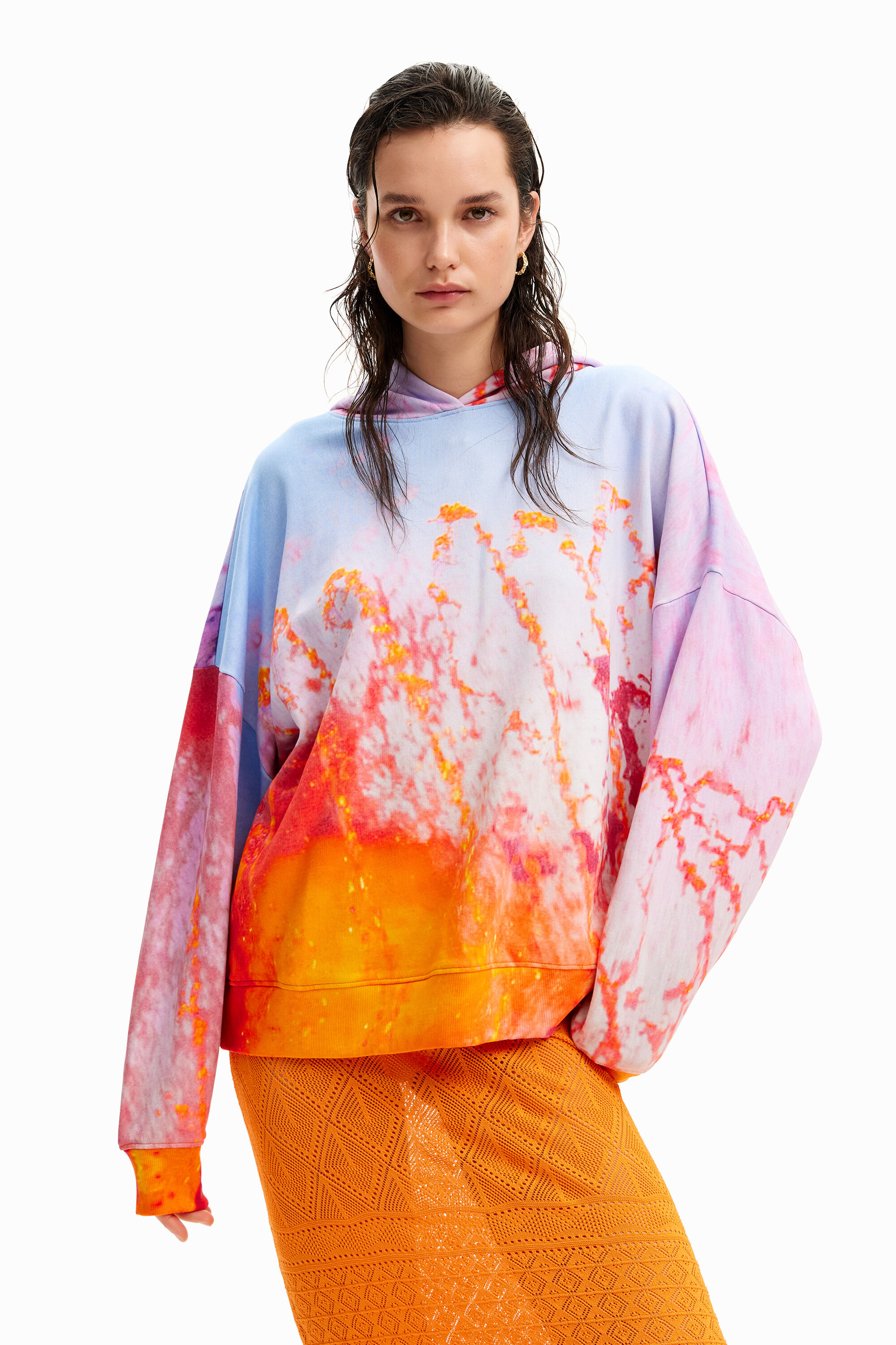 Desigual Sudadera con Capucha Fotografía