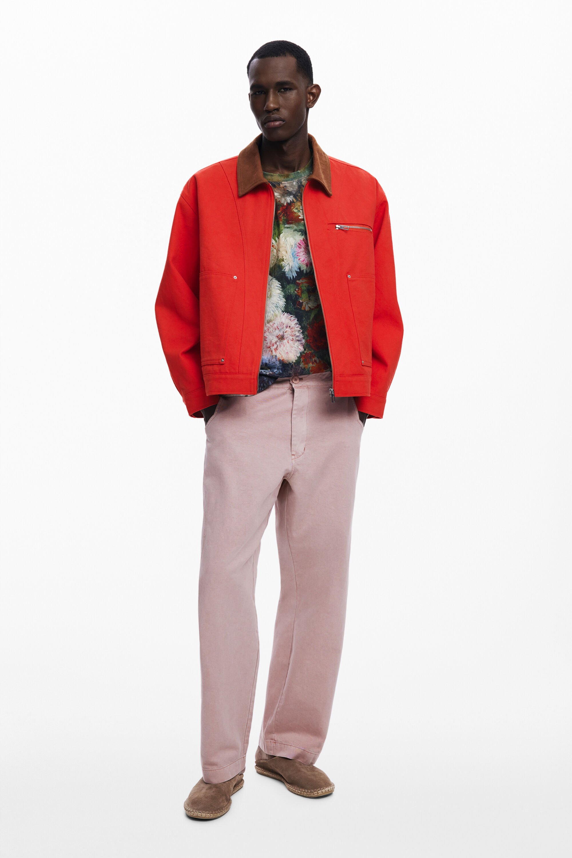 Desigual Pantalón Largo Pespuntes Hombre