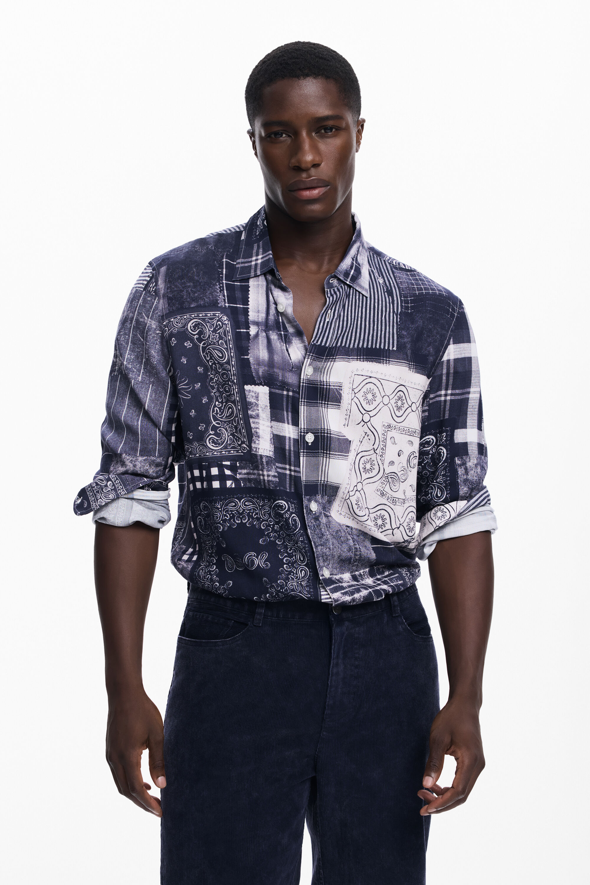 Pantalón largo de pana lavado para hombre Desigual